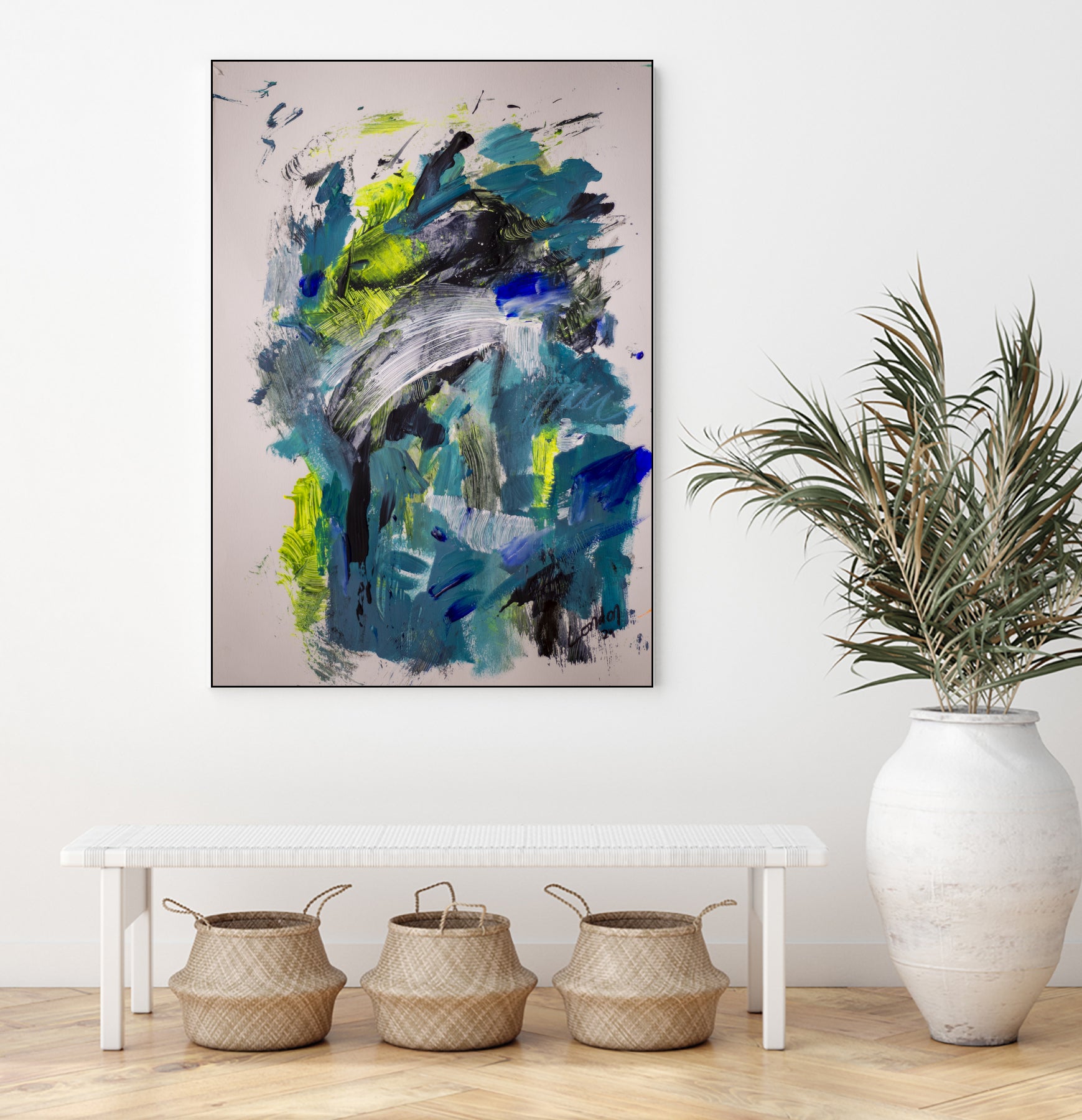 Electric Flow no 1 by Janet London on GIANT ART - fluo abstract