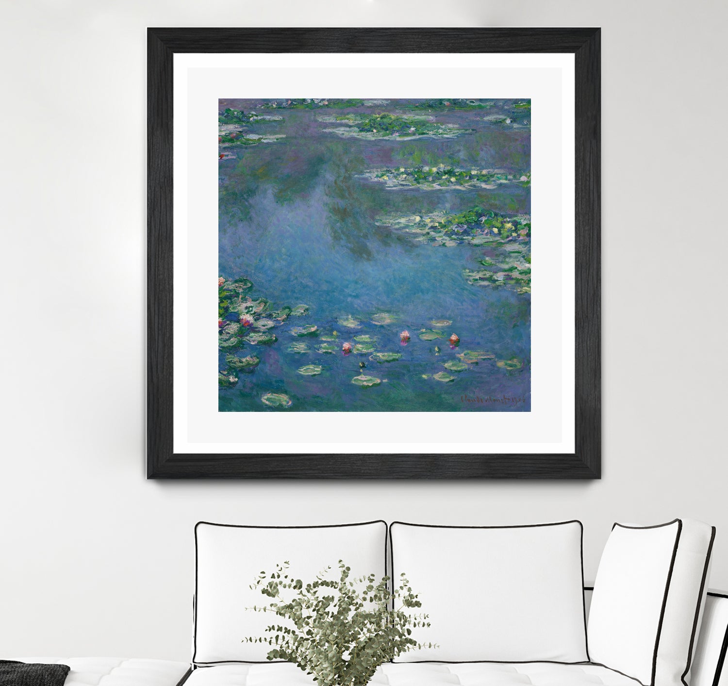 Water Lilies, 1906 by Claude Monet  on GIANT ART - blue botanical