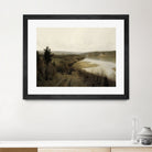 View On The Lake by M Studio on GIANT ART - green landscape framed canvas 