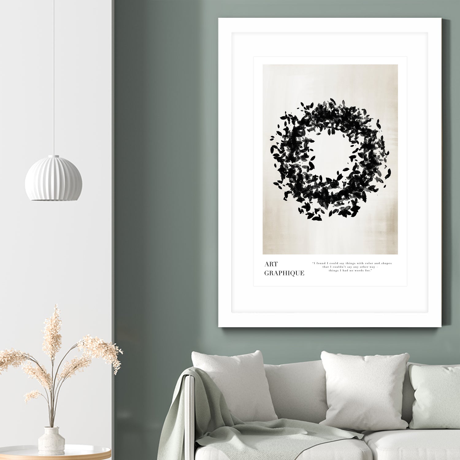 Organic Circle by M Studio on GIANT ART - beige