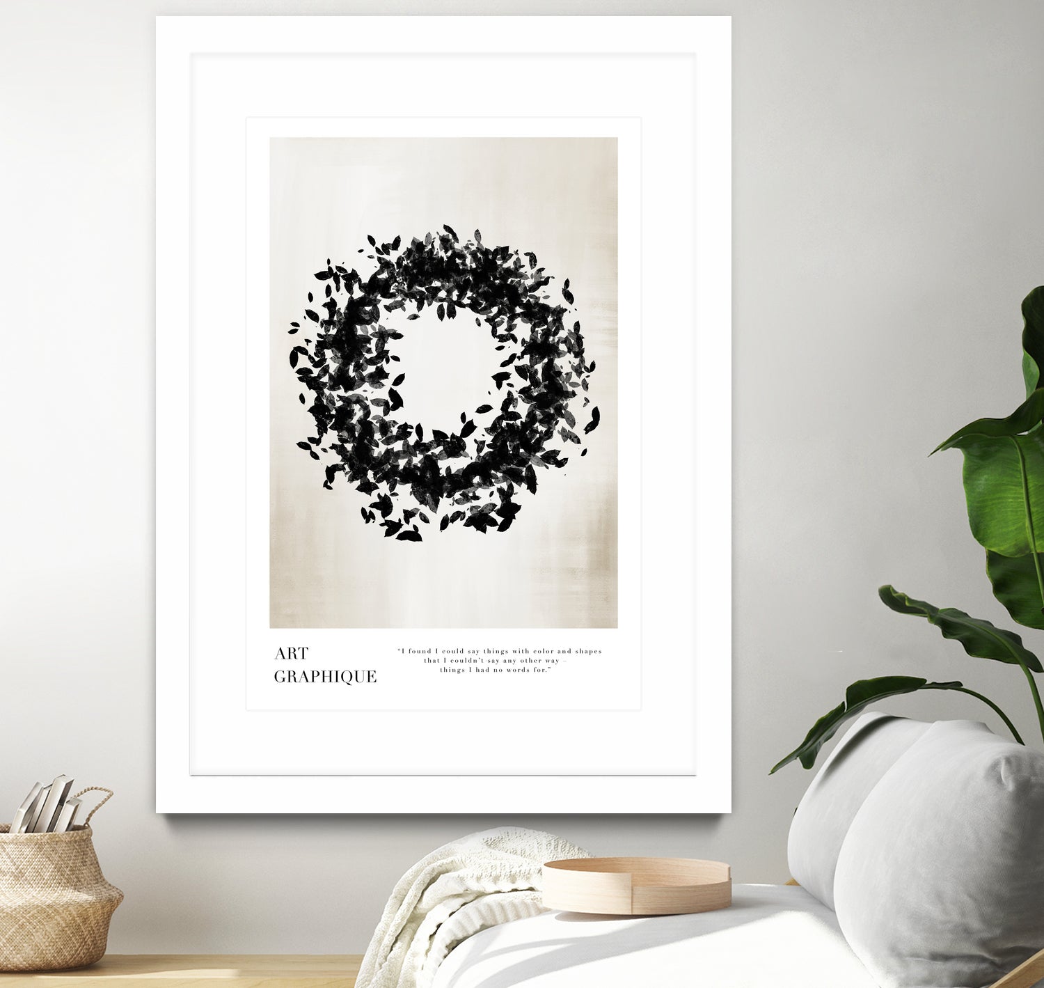 Organic Circle by M Studio on GIANT ART - beige