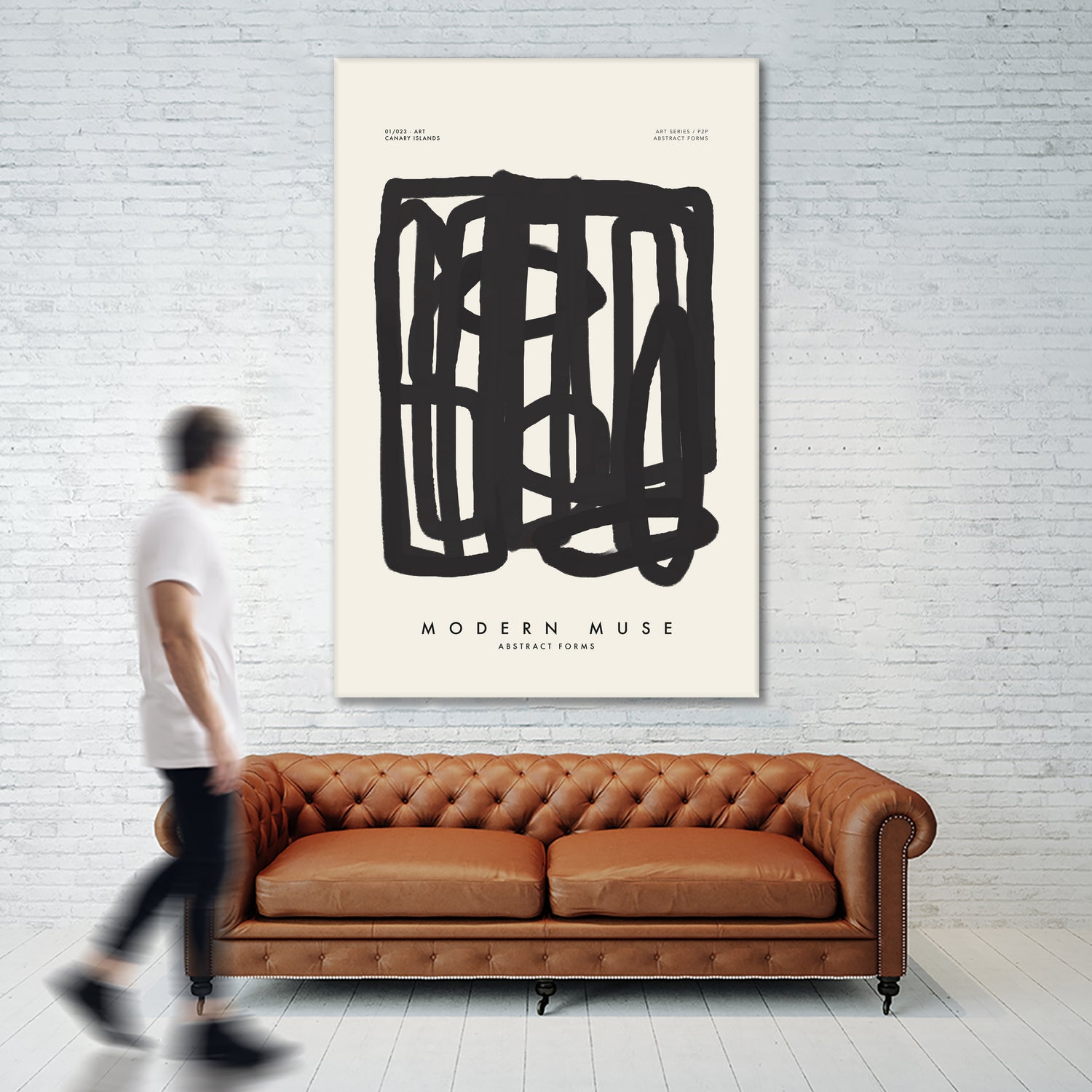 Modern Muse by M Studio on GIANT ART - beige mid century