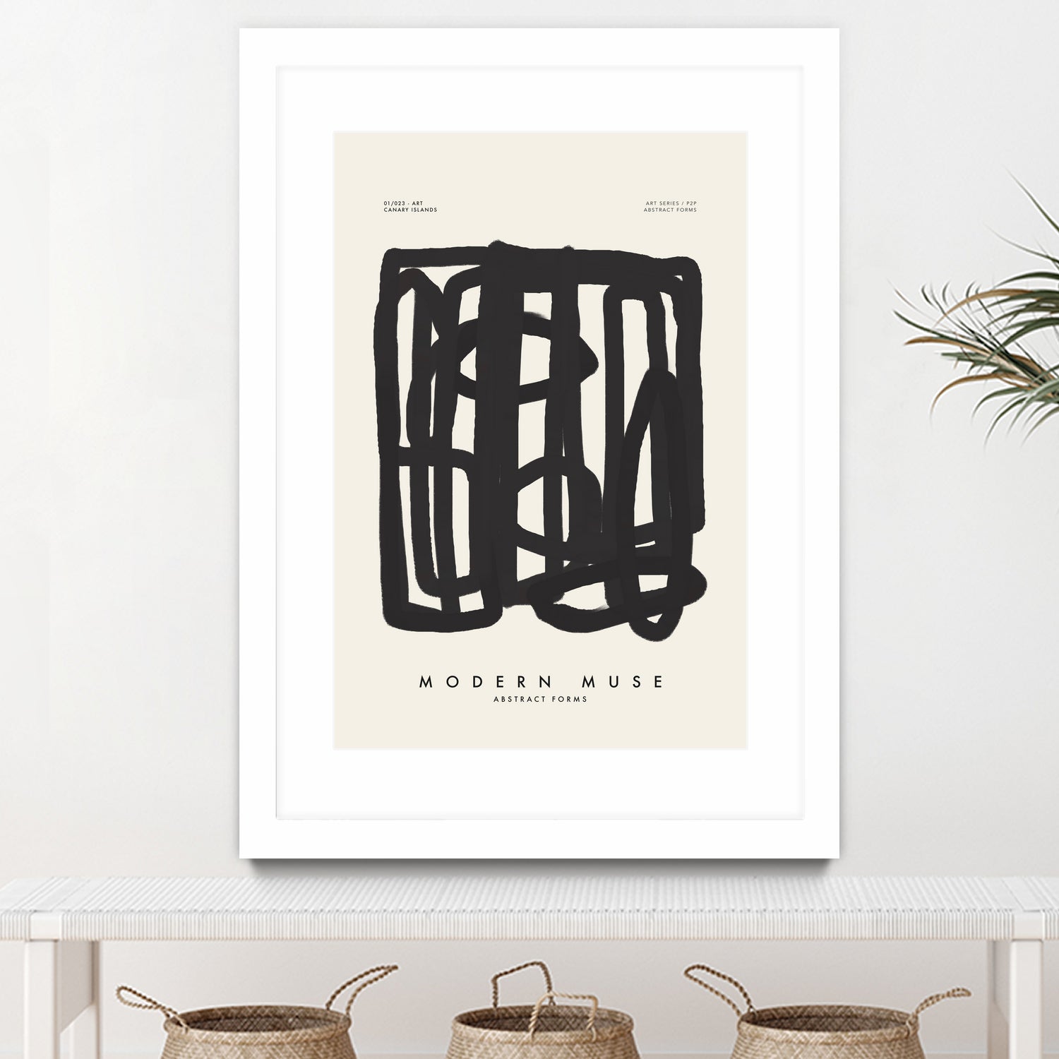 Modern Muse by M Studio on GIANT ART - beige mid century