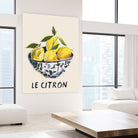 Le Citron by M Studio on GIANT ART - blue figurative canvas frame