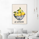 Le Citron by M Studio on GIANT ART - blue figurative canvas frame