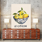 Le Citron by M Studio on GIANT ART - blue figurative canvas frame