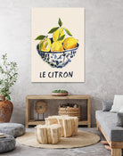 Le Citron by M Studio on GIANT ART - blue figurative canvas frame