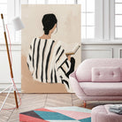 women reading by Mstudio on GIANT ART - beige figurative