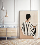 women reading by Mstudio on GIANT ART - beige figurative