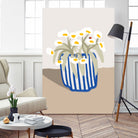 Vase printanier by M Studio on GIANT ART - blue floral flowers