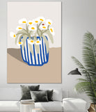 Vase printanier by M Studio on GIANT ART - blue floral flowers