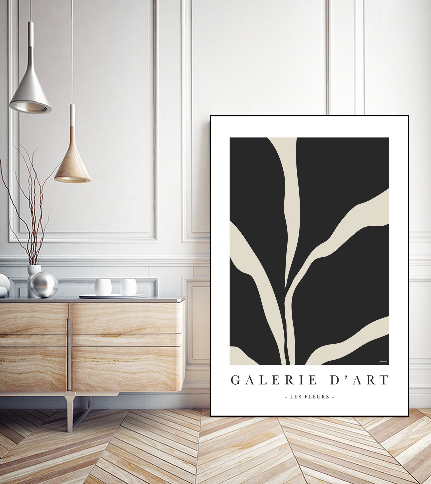 Les Flreurs by M Studio on GIANT ART - black illustration