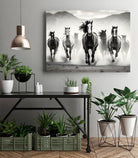 Run by M Studio on GIANT ART - white black and white  horse