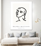 Le visage by M Studio on GIANT ART - white line art matisse