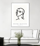 Le visage by M Studio on GIANT ART - white line art matisse