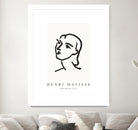 Le visage by M Studio on GIANT ART - white line art matisse