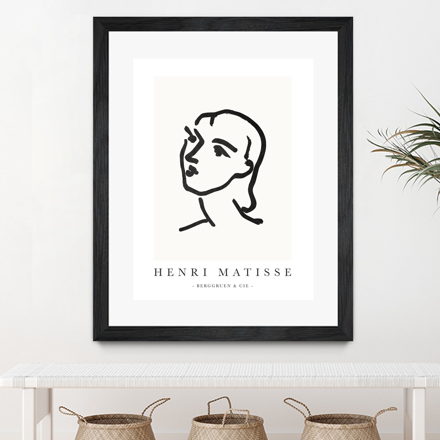 Le visage by M Studio on GIANT ART - white line art matisse