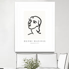 Le visage by M Studio on GIANT ART - white line art matisse