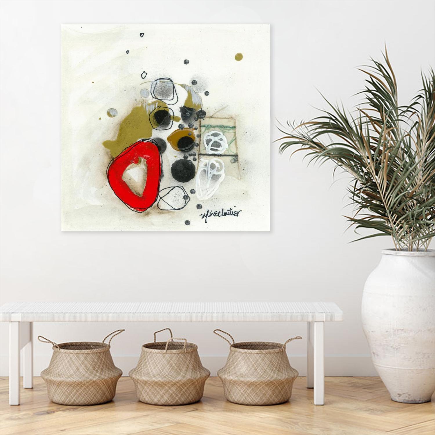 Actual #1 by Sylvie Cloutier on GIANT ART - red abstrait