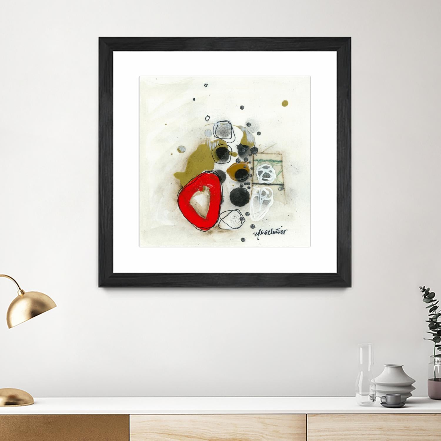 Actual #1 by Sylvie Cloutier on GIANT ART - red abstrait