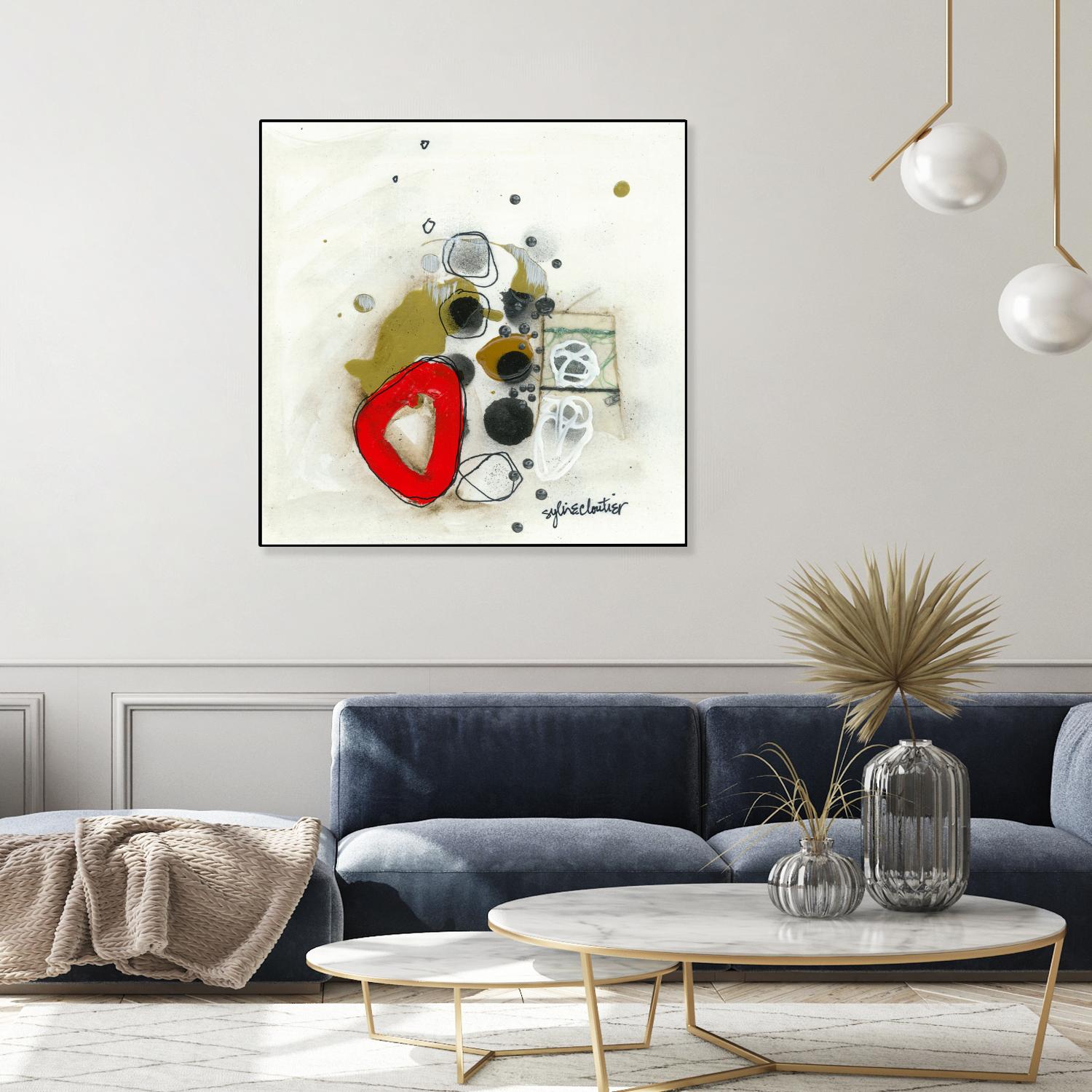 Actual #1 by Sylvie Cloutier on GIANT ART - red abstrait