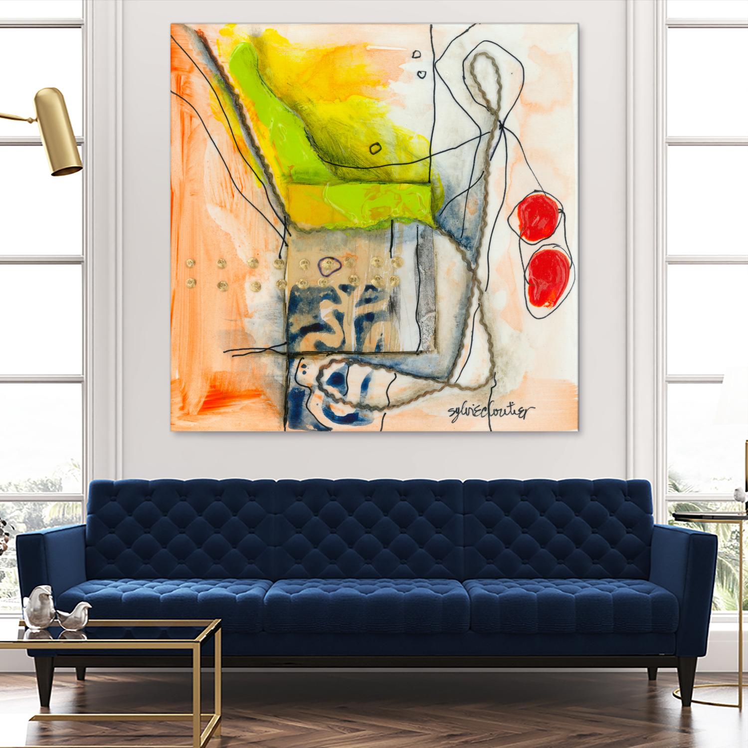 Cartoon #3 by Sylvie  Cloutier on GIANT ART - red abstract