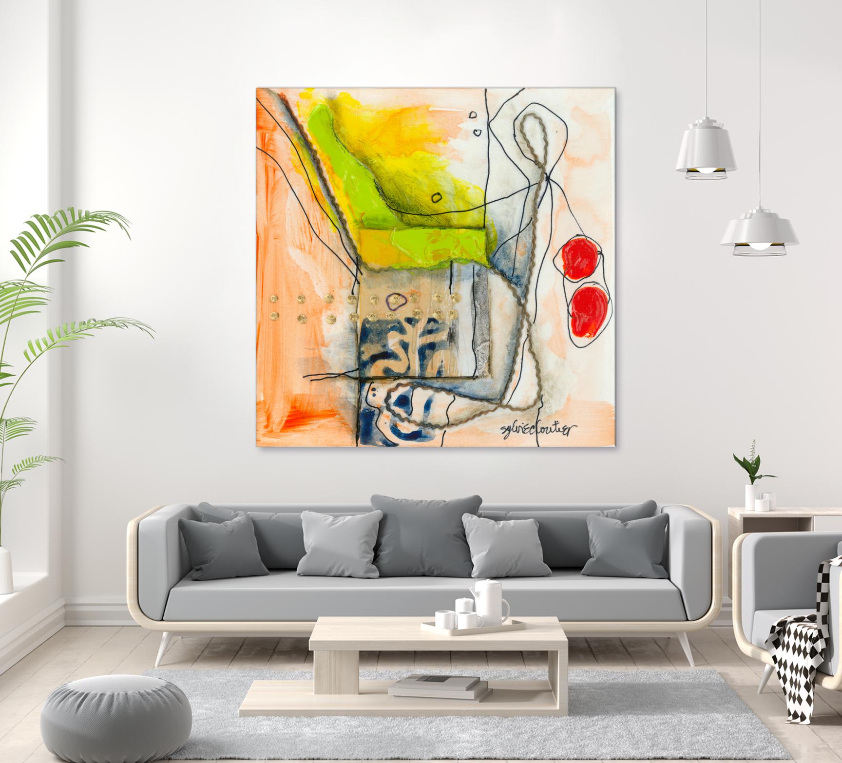 Cartoon #3 by Sylvie  Cloutier on GIANT ART - red abstract