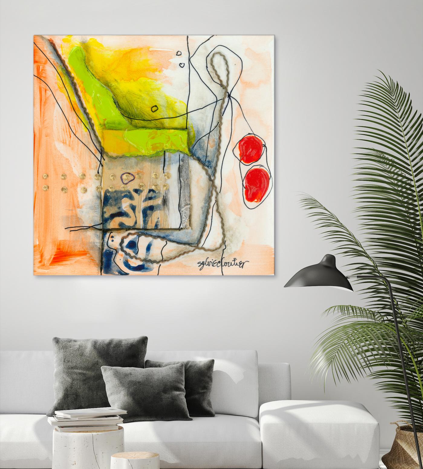 Cartoon #3 by Sylvie  Cloutier on GIANT ART - red abstract