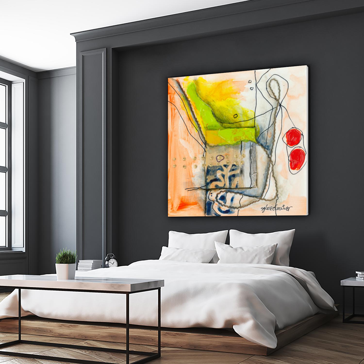 Cartoon #3 by Sylvie  Cloutier on GIANT ART - red abstract