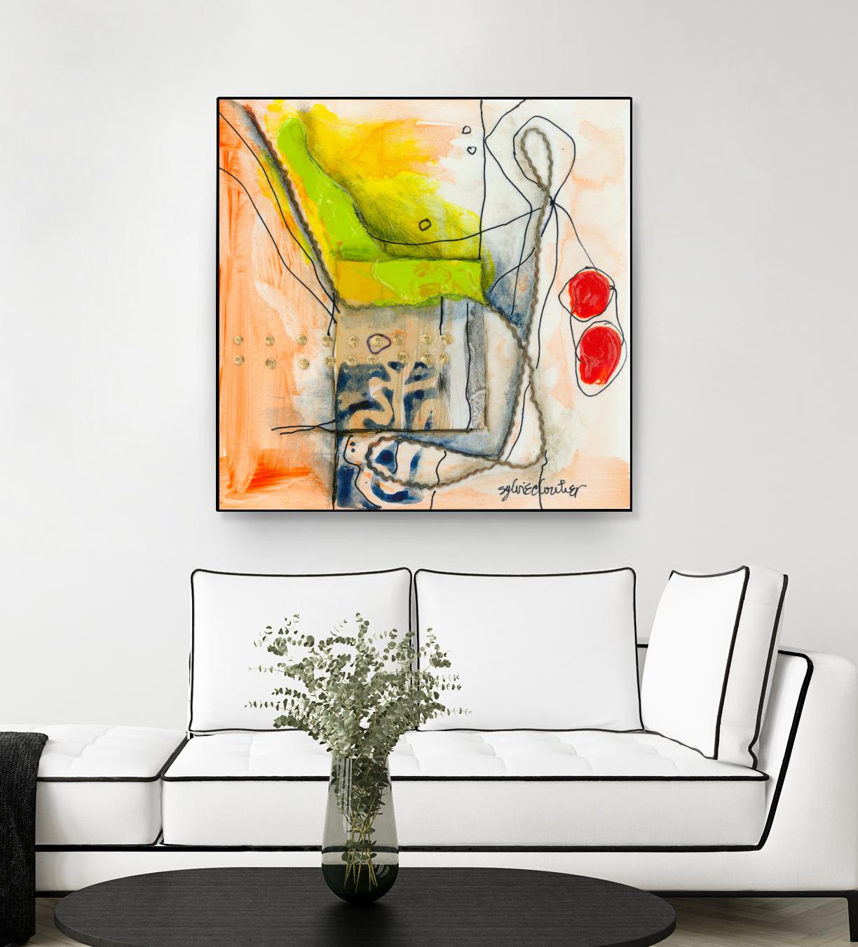 Cartoon #3 by Sylvie  Cloutier on GIANT ART - red abstract