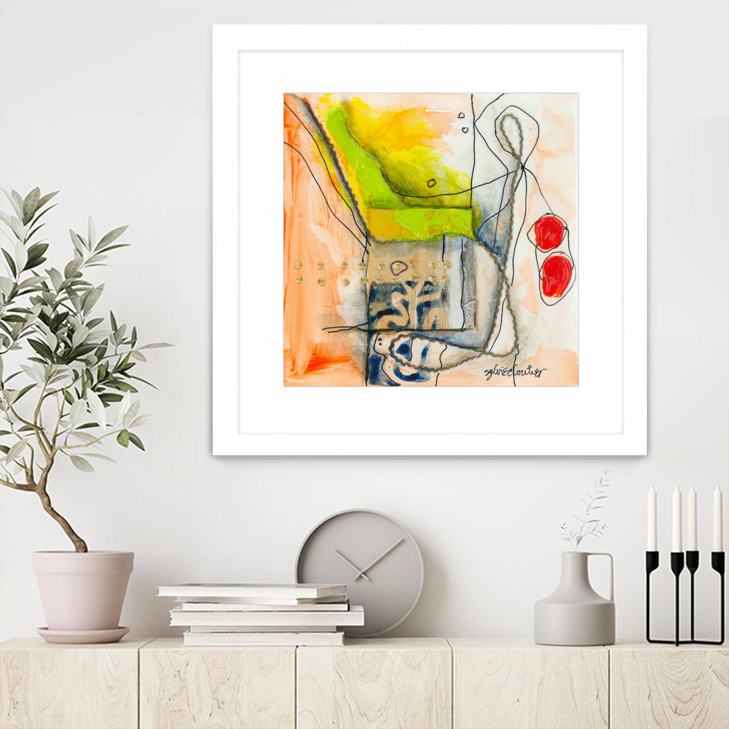 Cartoon #3 by Sylvie  Cloutier on GIANT ART - red abstract