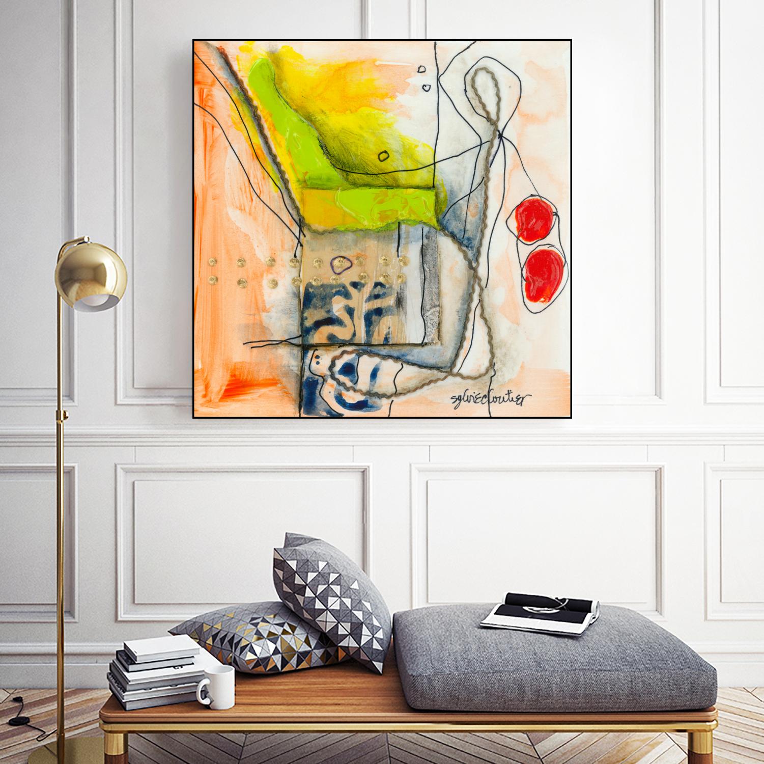 Cartoon #3 by Sylvie  Cloutier on GIANT ART - red abstract