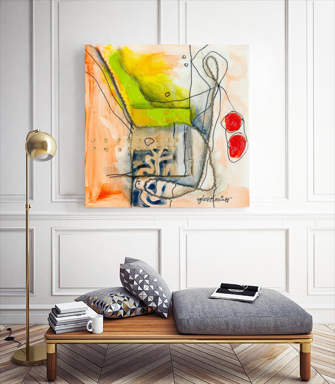 Cartoon #3 by Sylvie  Cloutier on GIANT ART - red abstract