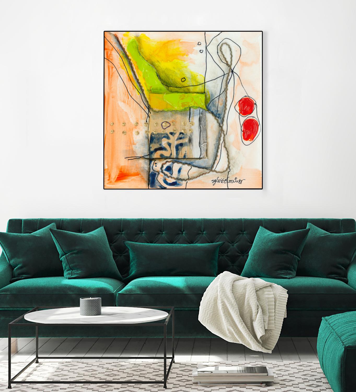 Cartoon #3 by Sylvie  Cloutier on GIANT ART - red abstract