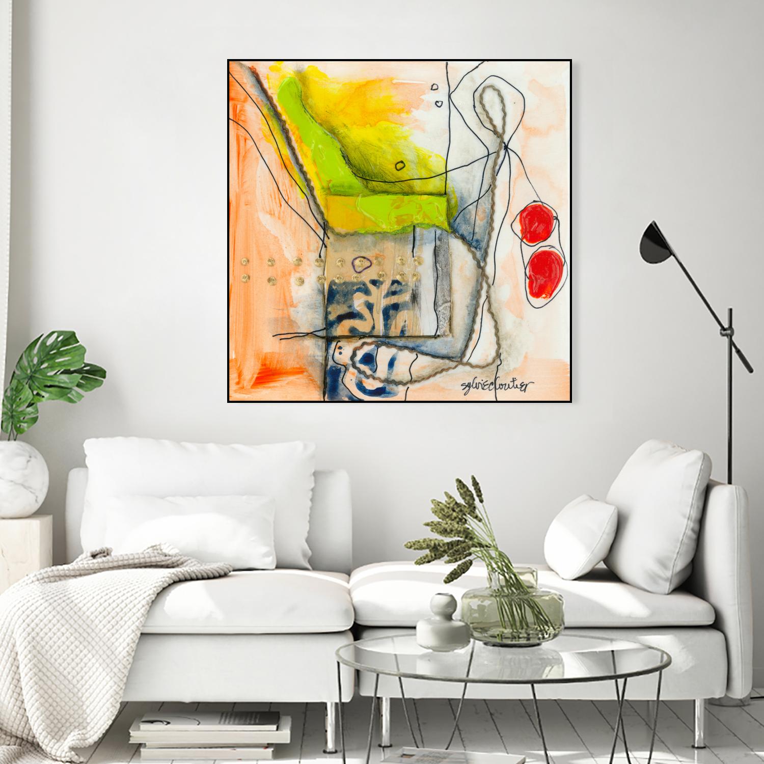 Cartoon #3 by Sylvie  Cloutier on GIANT ART - red abstract