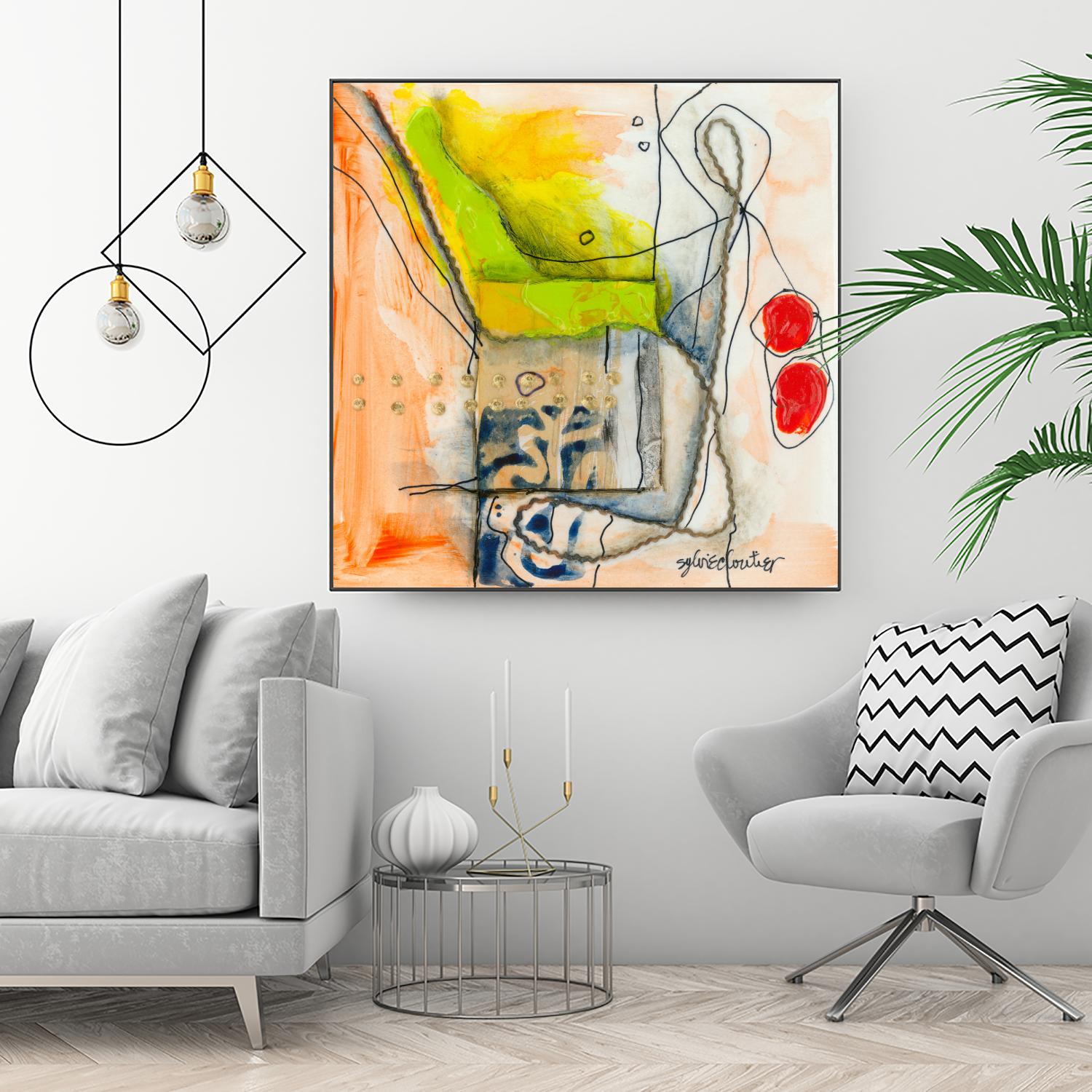 Cartoon #3 by Sylvie  Cloutier on GIANT ART - red abstract