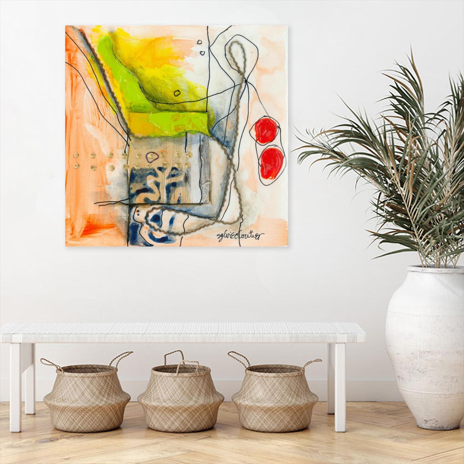 Cartoon #3 by Sylvie  Cloutier on GIANT ART - red abstract