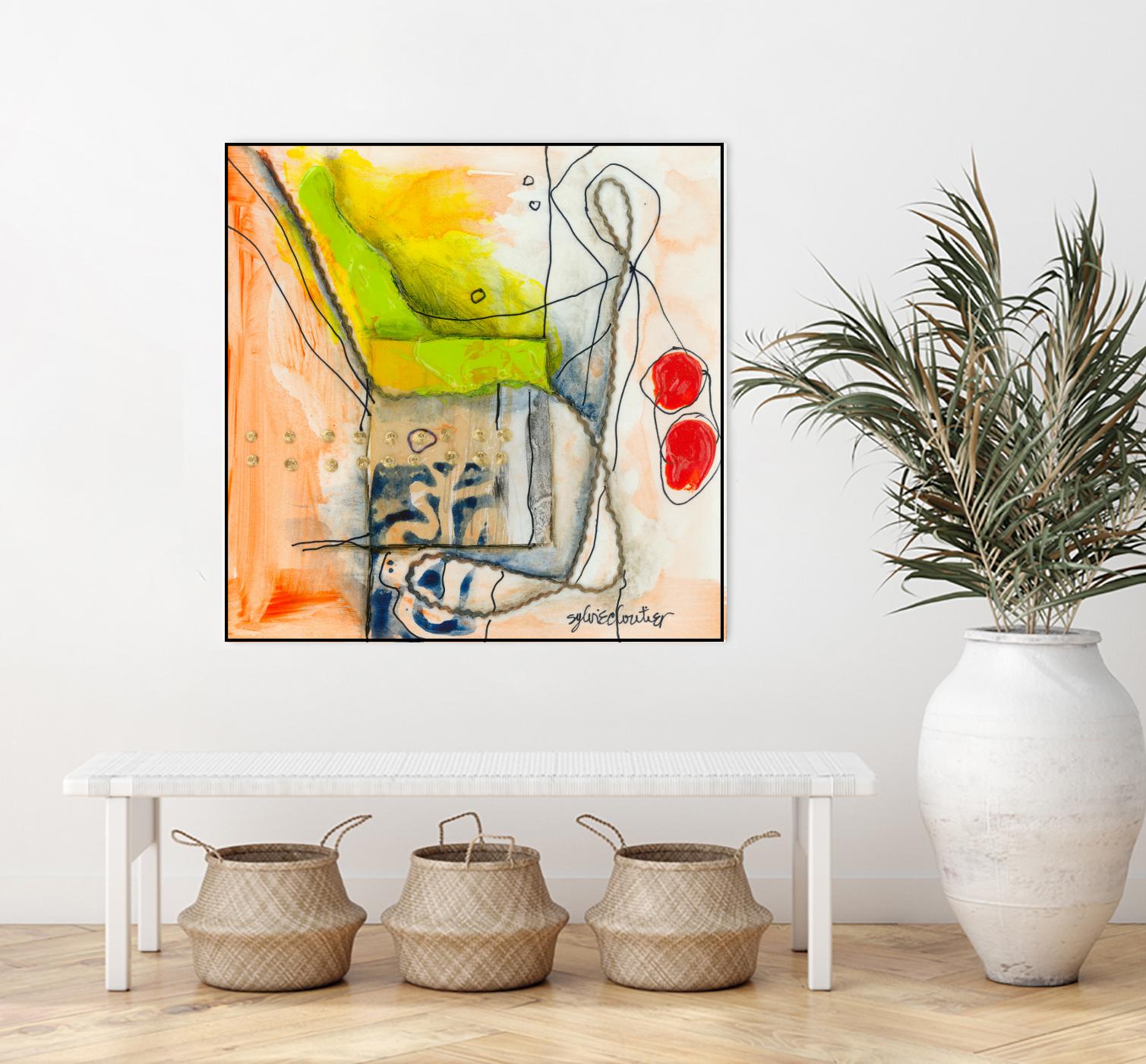 Cartoon #3 by Sylvie  Cloutier on GIANT ART - red abstract