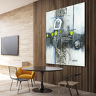 Du fil à retordre by Sylvie cloutier on GIANT ART - green abstract