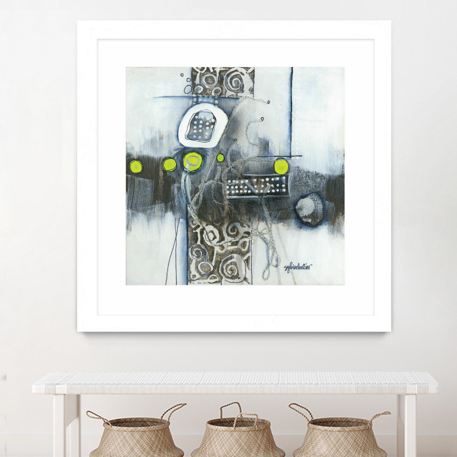 Du fil à retordre by Sylvie cloutier on GIANT ART - green abstract