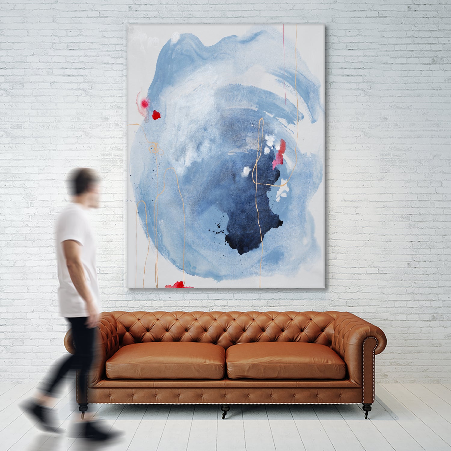 Capture Quiet by Daleno Art on GIANT ART - blue abstract