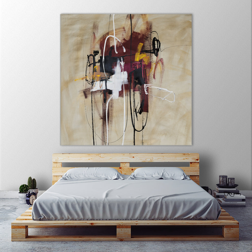 Closely Listening by Daleno Art on GIANT ART - brown abstract