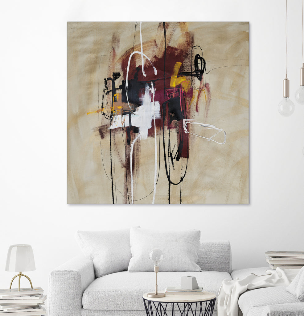 Closely Listening by Daleno Art on GIANT ART - brown abstract