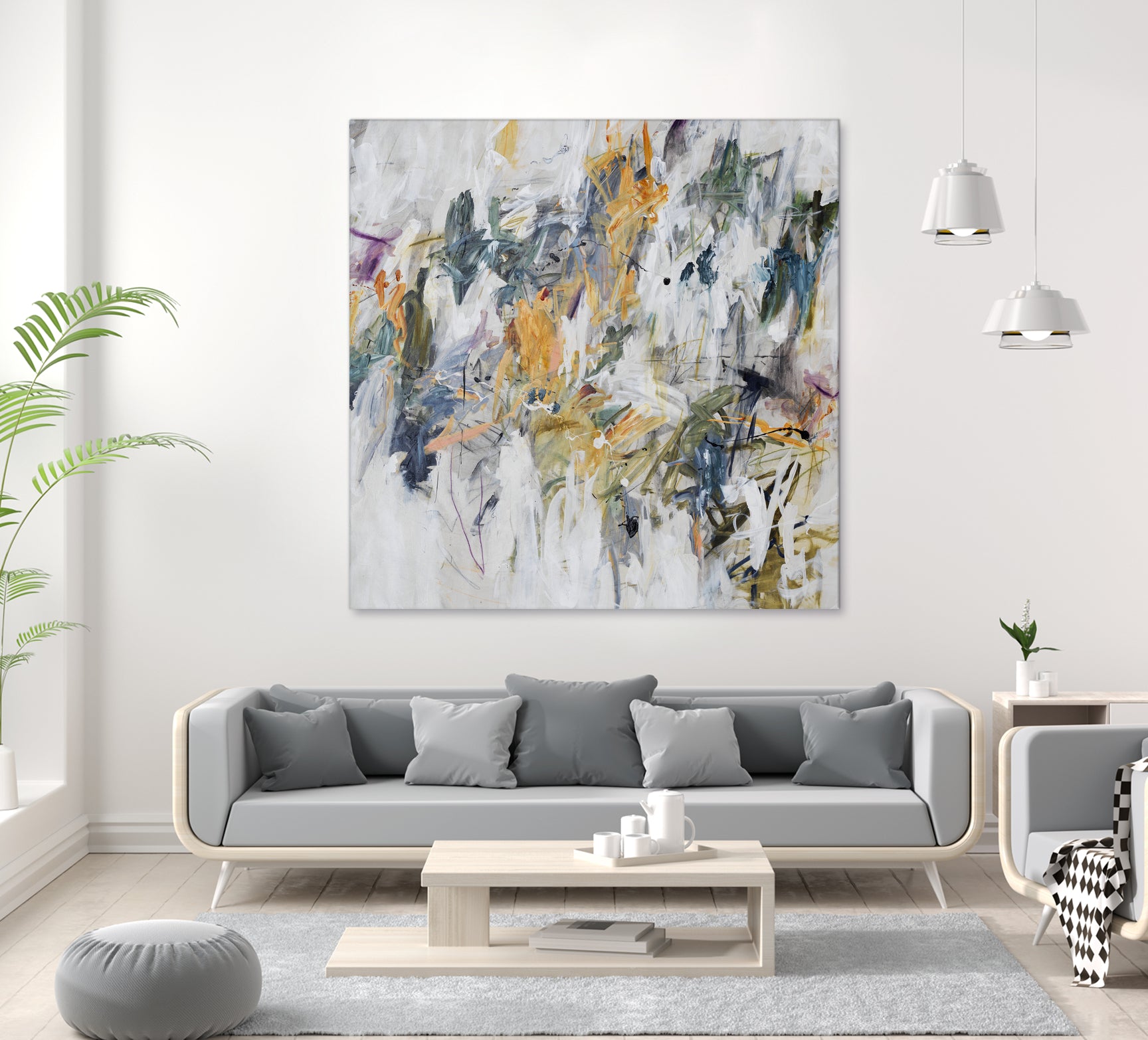 Bright Spring Ahead II by Daleno Art on GIANT ART - yellow abstract