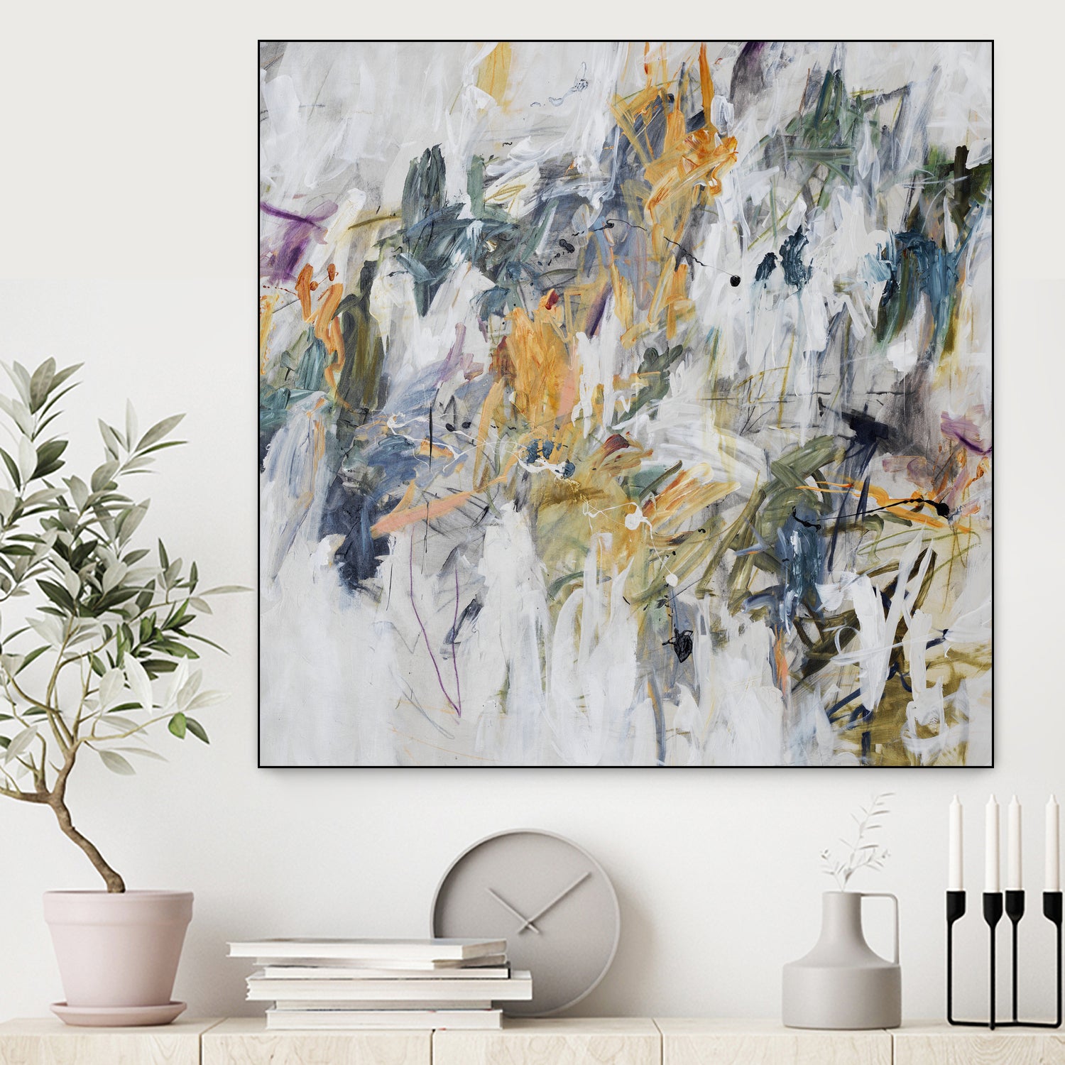 Bright Spring Ahead II by Daleno Art on GIANT ART - yellow abstract