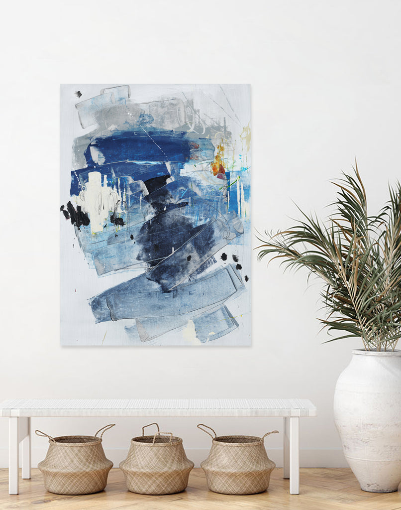 Toss Up I by Daleno Art on GIANT ART - blue abstract