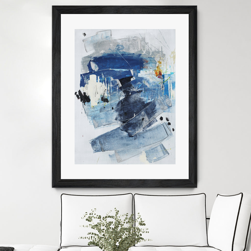 Toss Up I by Daleno Art on GIANT ART - blue abstract
