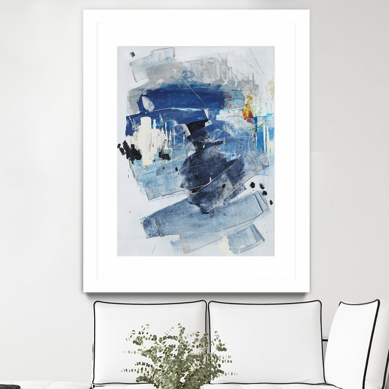 Toss Up I by Daleno Art on GIANT ART - blue abstract