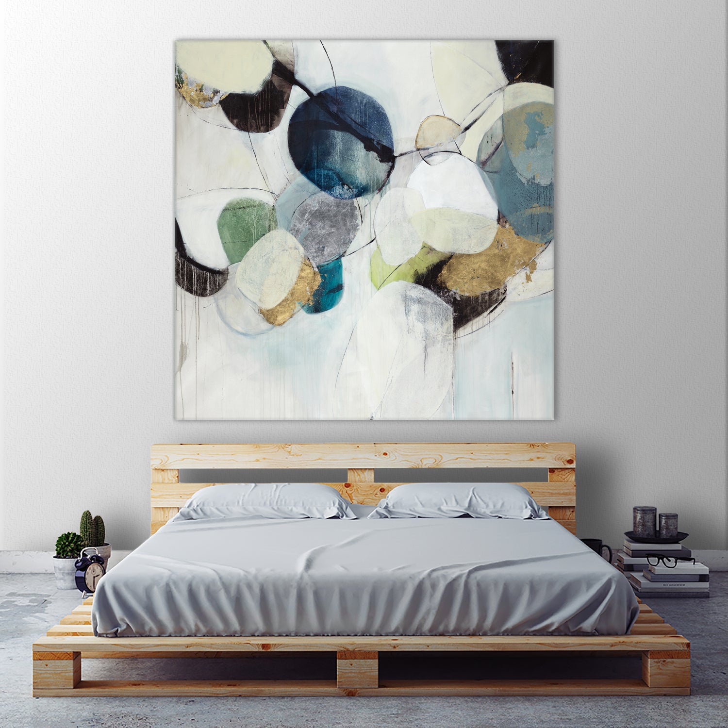 Bonding Moments by Daleno Art on GIANT ART - blue abstract