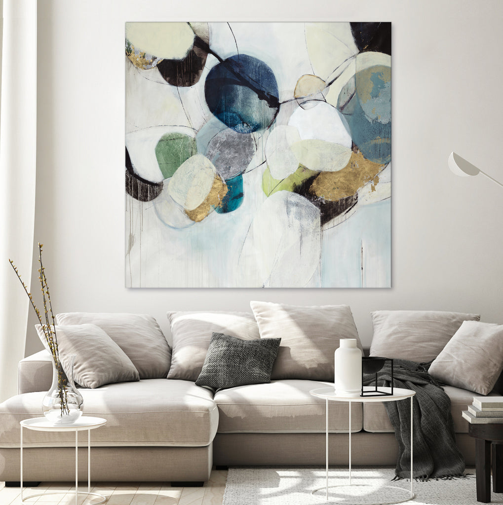 Bonding Moments by Daleno Art on GIANT ART - blue abstract